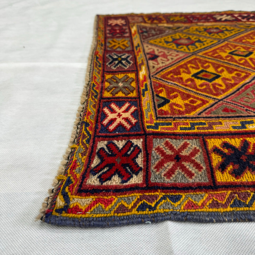 Nomadic Tribal Geometric Diamond Pattern Mat