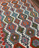 Kazak Hexagonal Lattice Kilim
