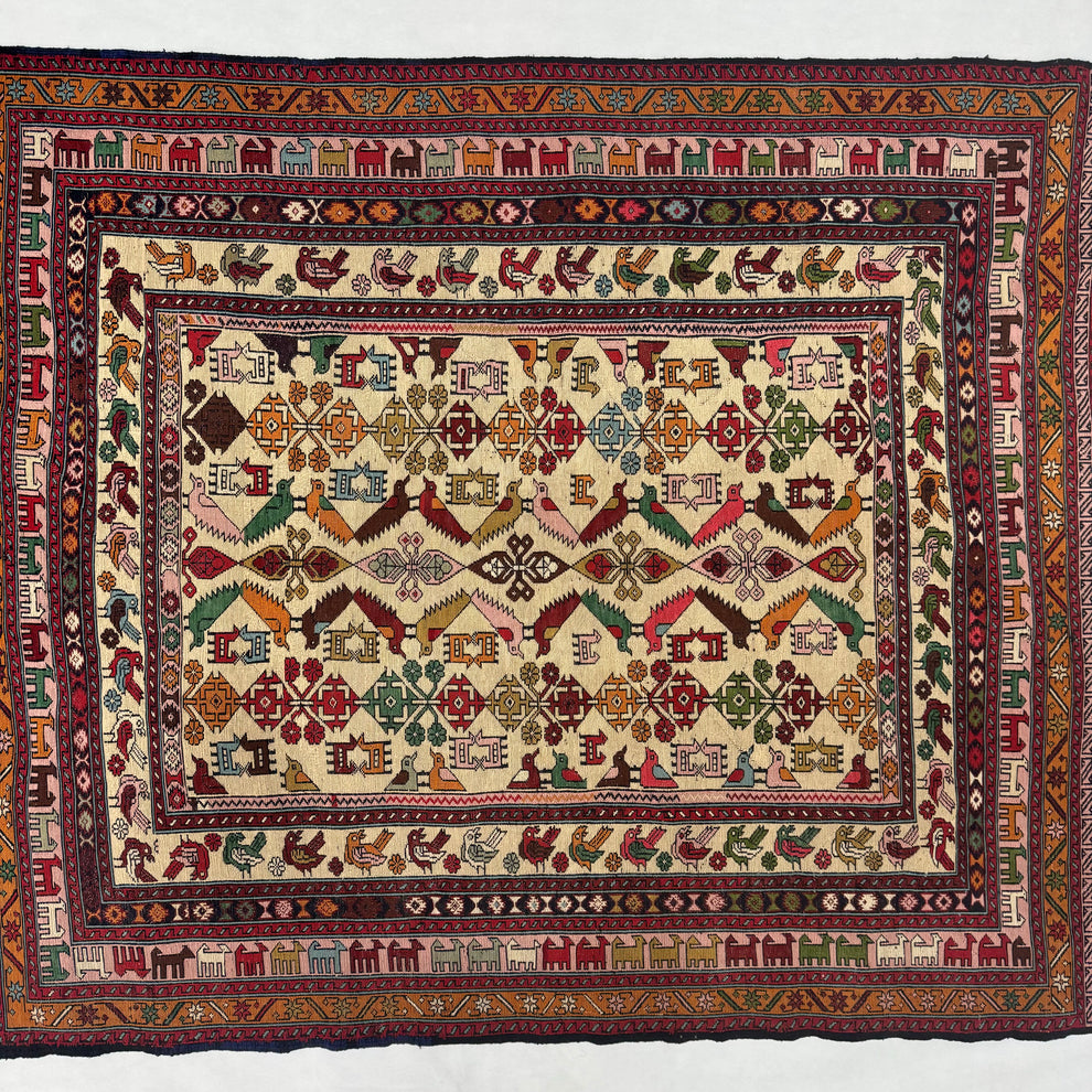 Diamond Lattice Crimson Kilim