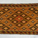 Antique Ochre Tribal Geometric Handmade Mat