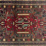 Classic Dark Crimson Tribal Geometric Mat
