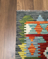 Kazak Diamond Medallion Kilim