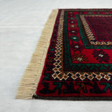 Deep Burgundy Baluchi Handmade Bordered Mat