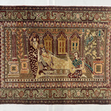Vintage Earth-Tone Tribal Geometric Wool Mat