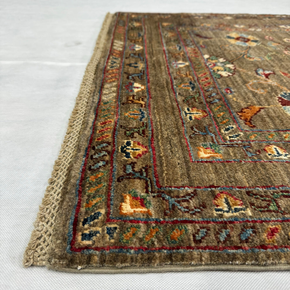 Antique Chobi All-Over Floral Medallion Mat