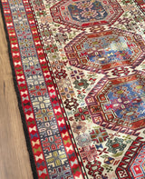 Persian Shiraz Tribal Medallion Kilim