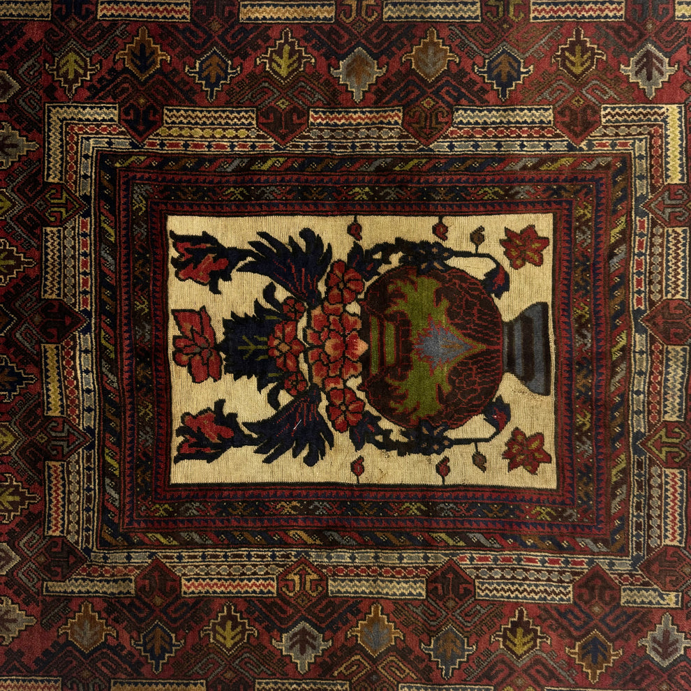 Antique Mahogany Framed Medallion Accent Mat