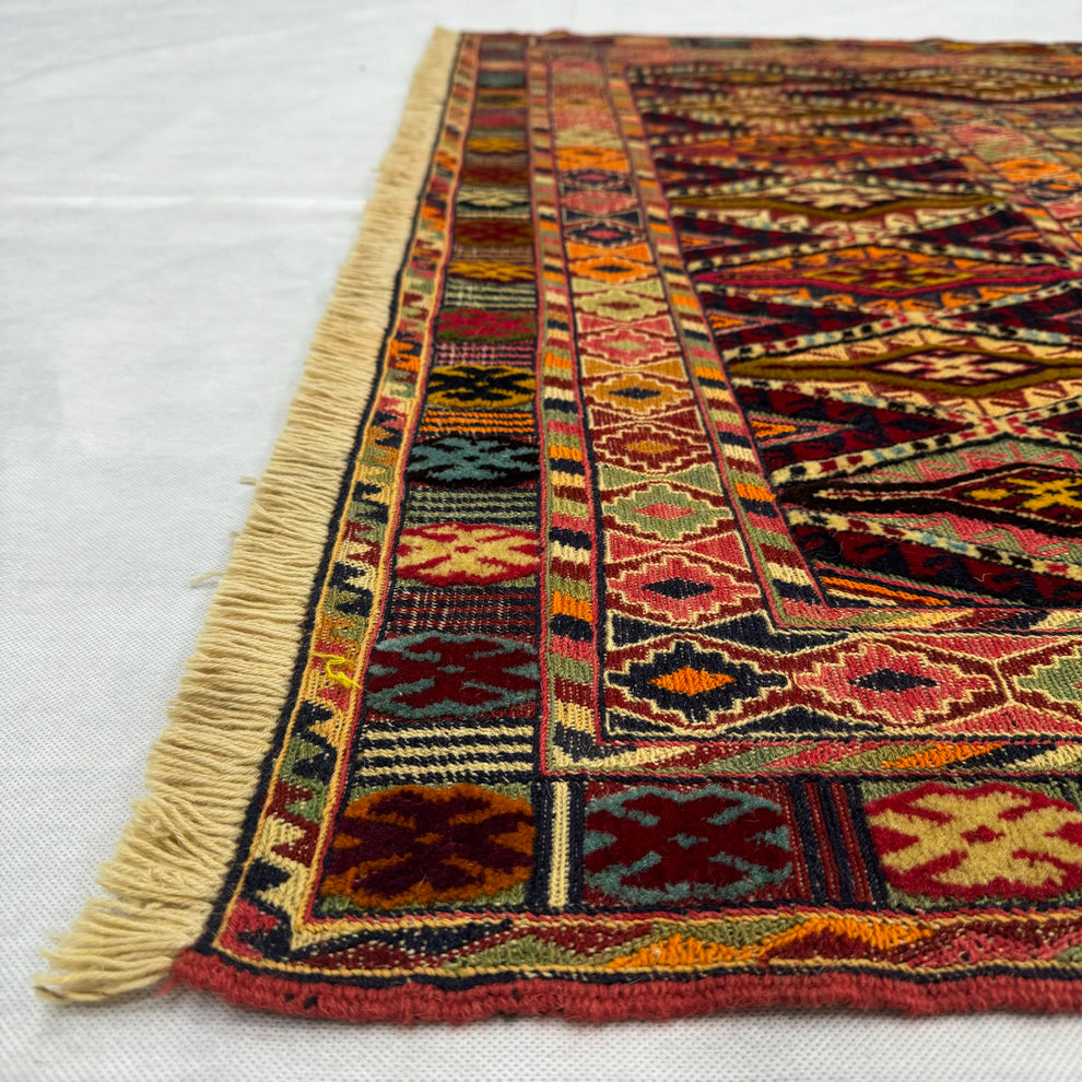 Classic Baluchi Geometric Repeat Motif Amber Mat