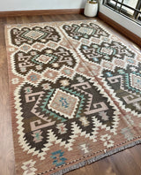 Brown Tribal Flatweave Kilim