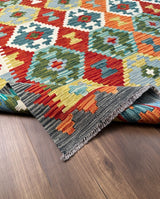 Kazak Diamond Medallion Kilim