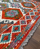 Kazak Hexagonal Lattice Kilim