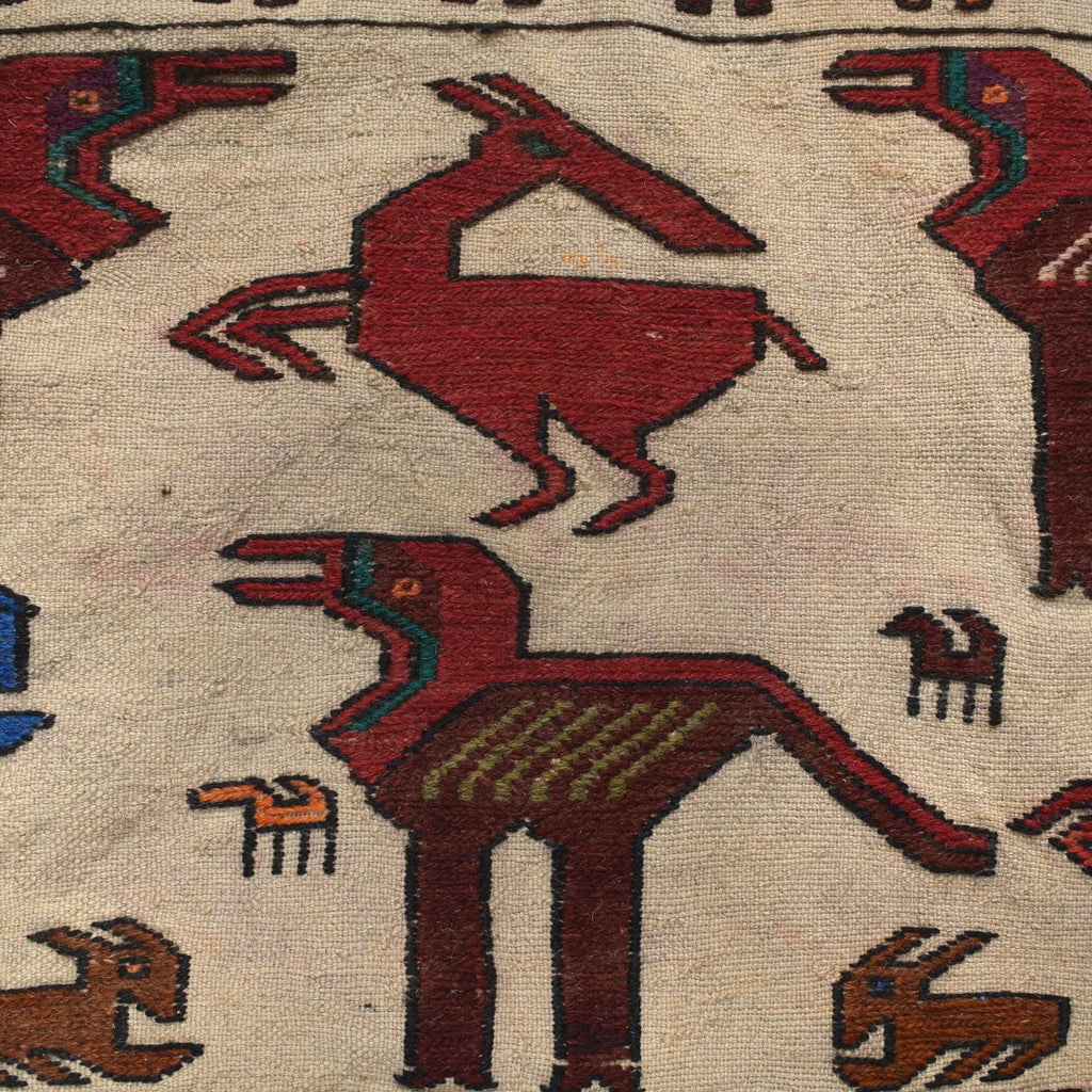 Pictorial Zoomorphic Animal Kilim