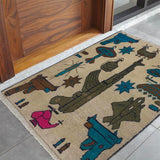 Terracotta Silhouette Accent War Rug