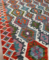 Kazak Hexagonal Lattice Kilim