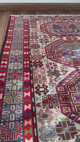 Persian Shiraz Tribal Medallion Kilim