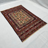 Diamond Lattice Crimson Kilim