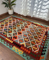 Harlequin Diamond Grid Kilim