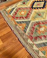 Geometric Diamond Grid Kilim
