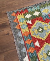 Kazak Diamond Medallion Kilim