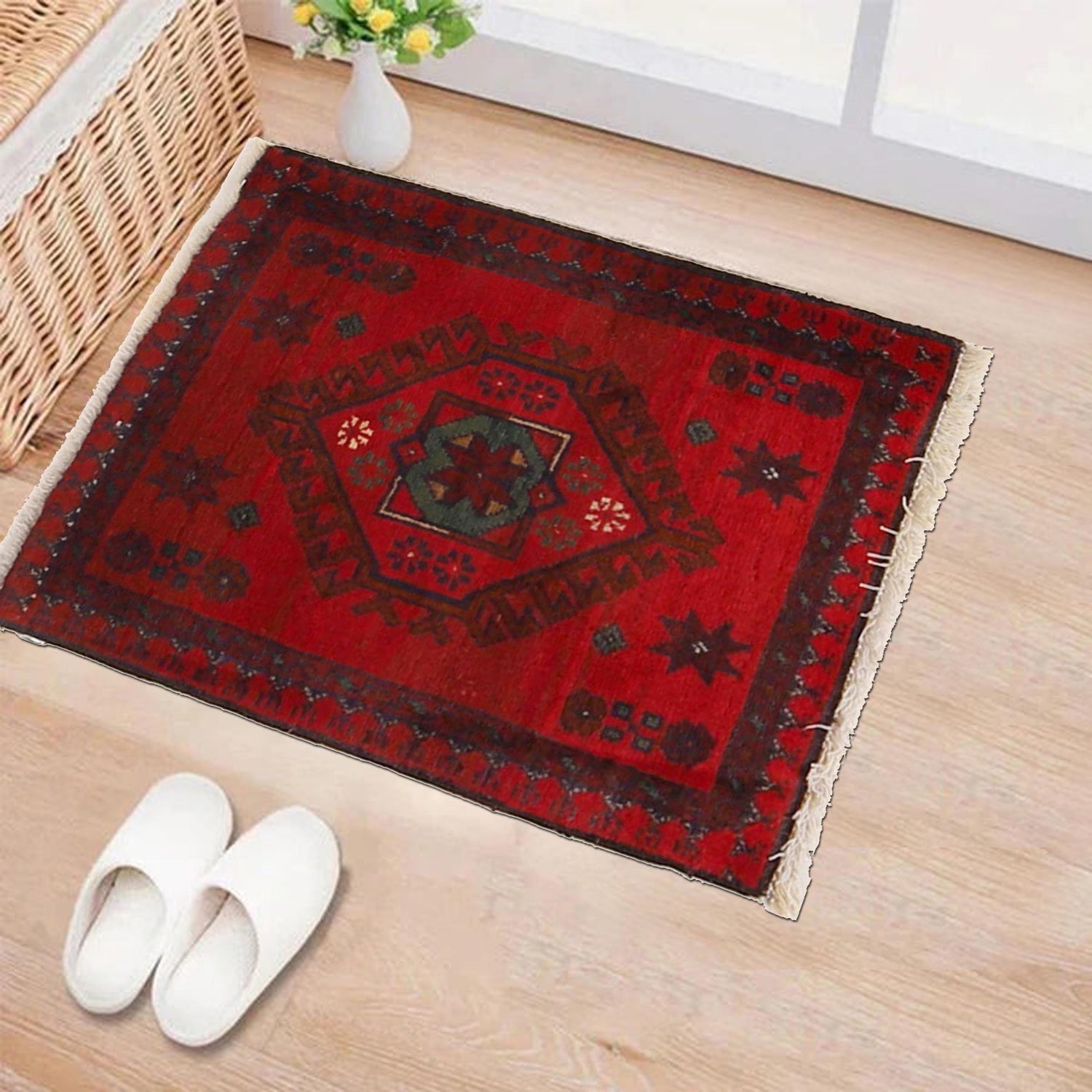 Vermilion Starburst Area Rug