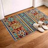 Poly-Chrome Striped Entryway Rug