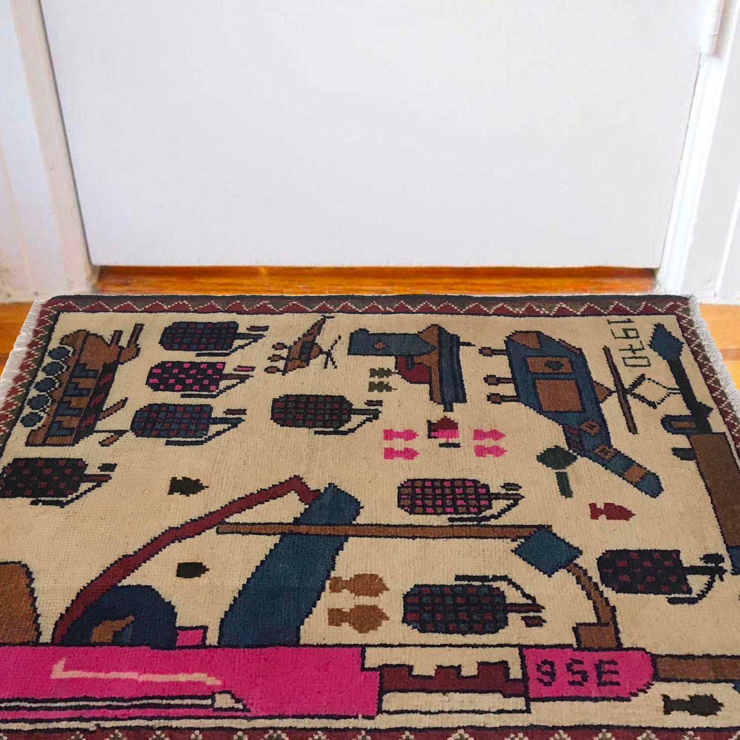 Desert-Sand Pictograph War Rug