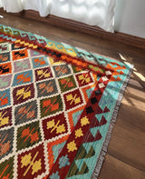 Harlequin Diamond Grid Kilim