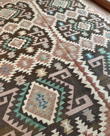 Brown Tribal Flatweave Kilim