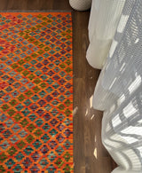 Earth-Toned Multicolor Flatweave Kilim