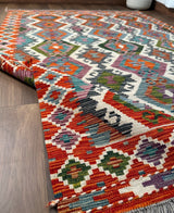 Kazak Hexagonal Lattice Kilim