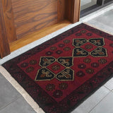 Clover-Leaf Ruby Foyer Mat