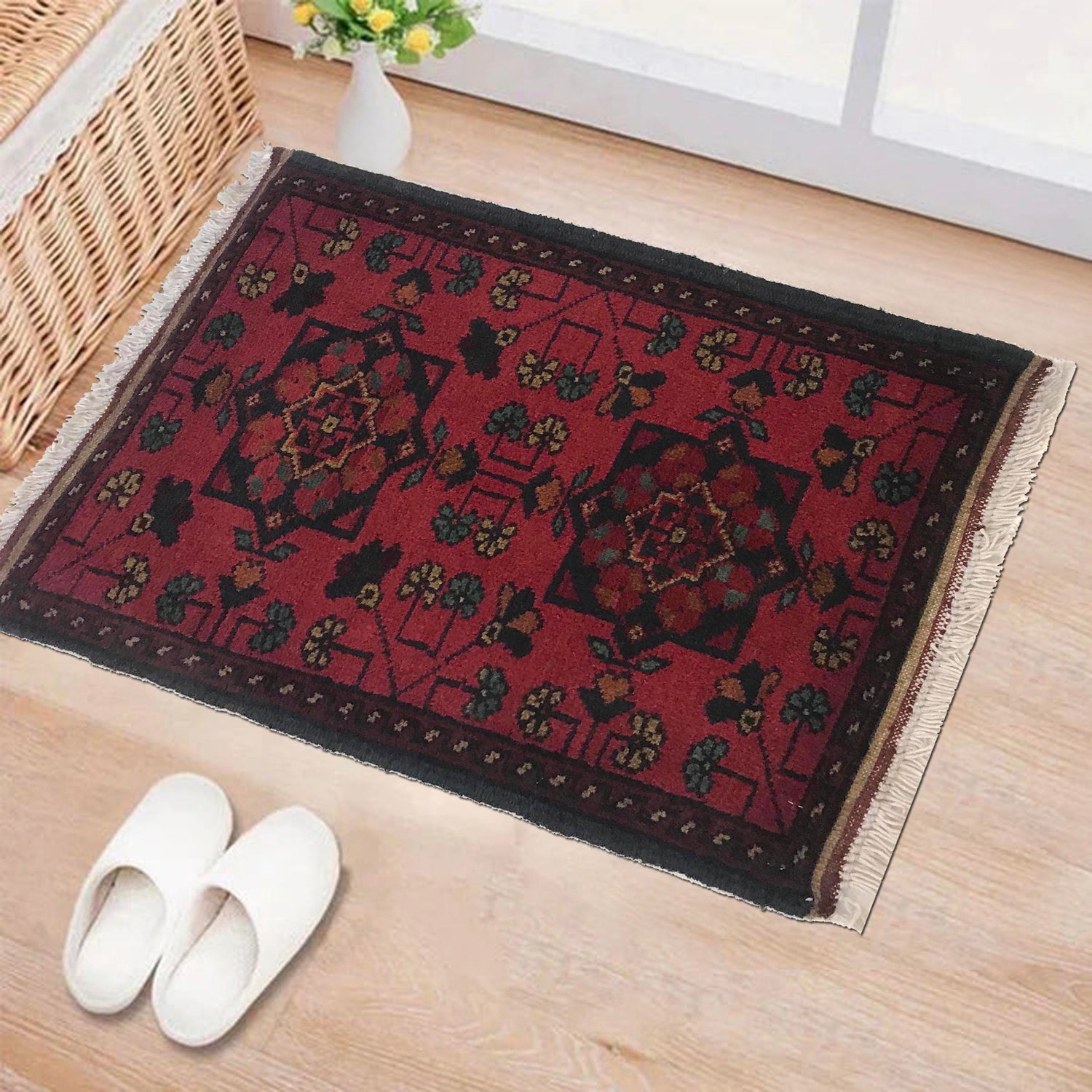 Midnight Onyx Bordered Rug