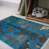 Terracotta Silhouette Accent War Rug