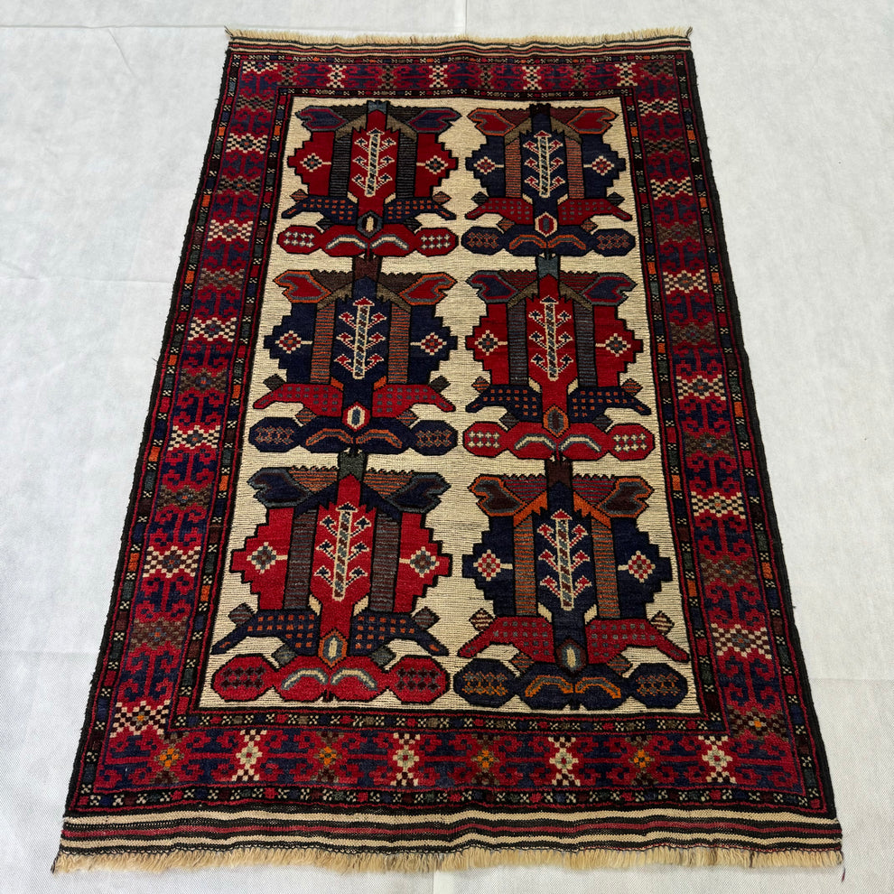 Gul Barjasta Handmade Afghan Wool Rug