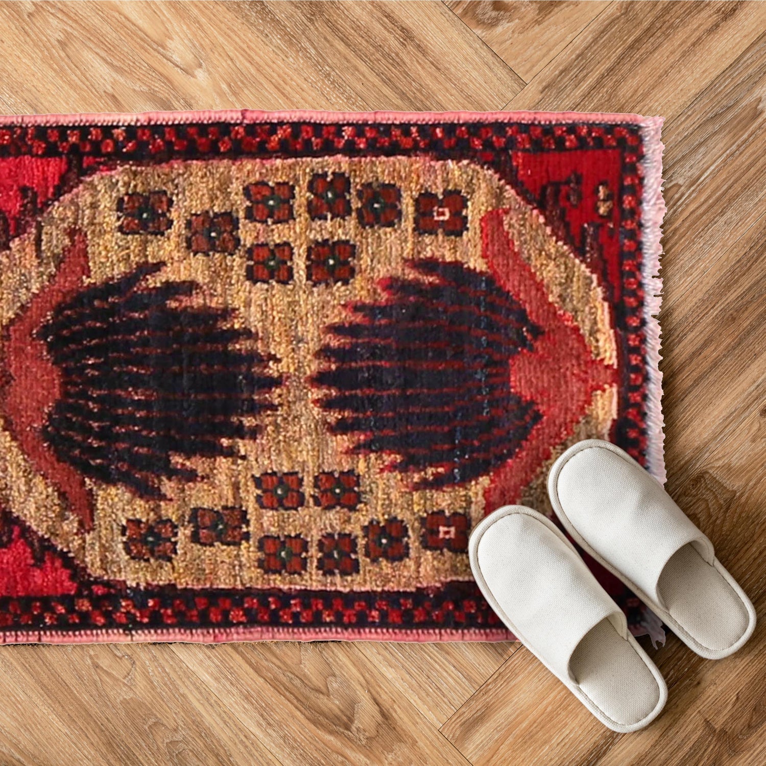 Ochre Hourglass Medallion Mat