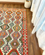 Kazak Hexagonal Lattice Kilim