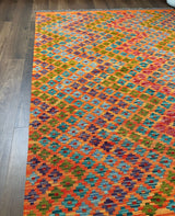 Earth-Toned Multicolor Flatweave Kilim