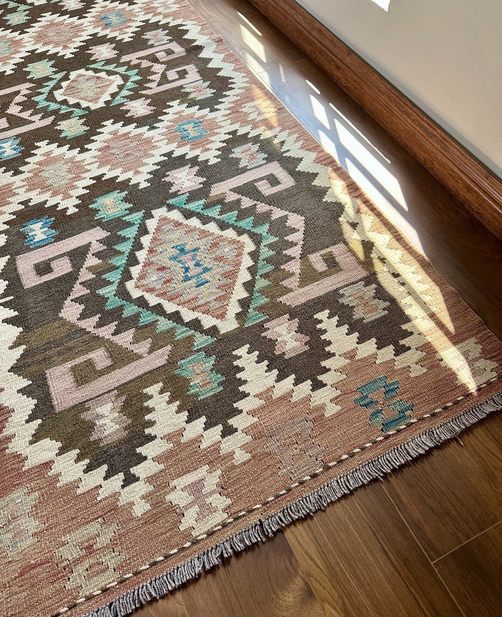 Brown Tribal Flatweave Kilim