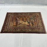 Vintage Earth-Tone Tribal Geometric Wool Mat