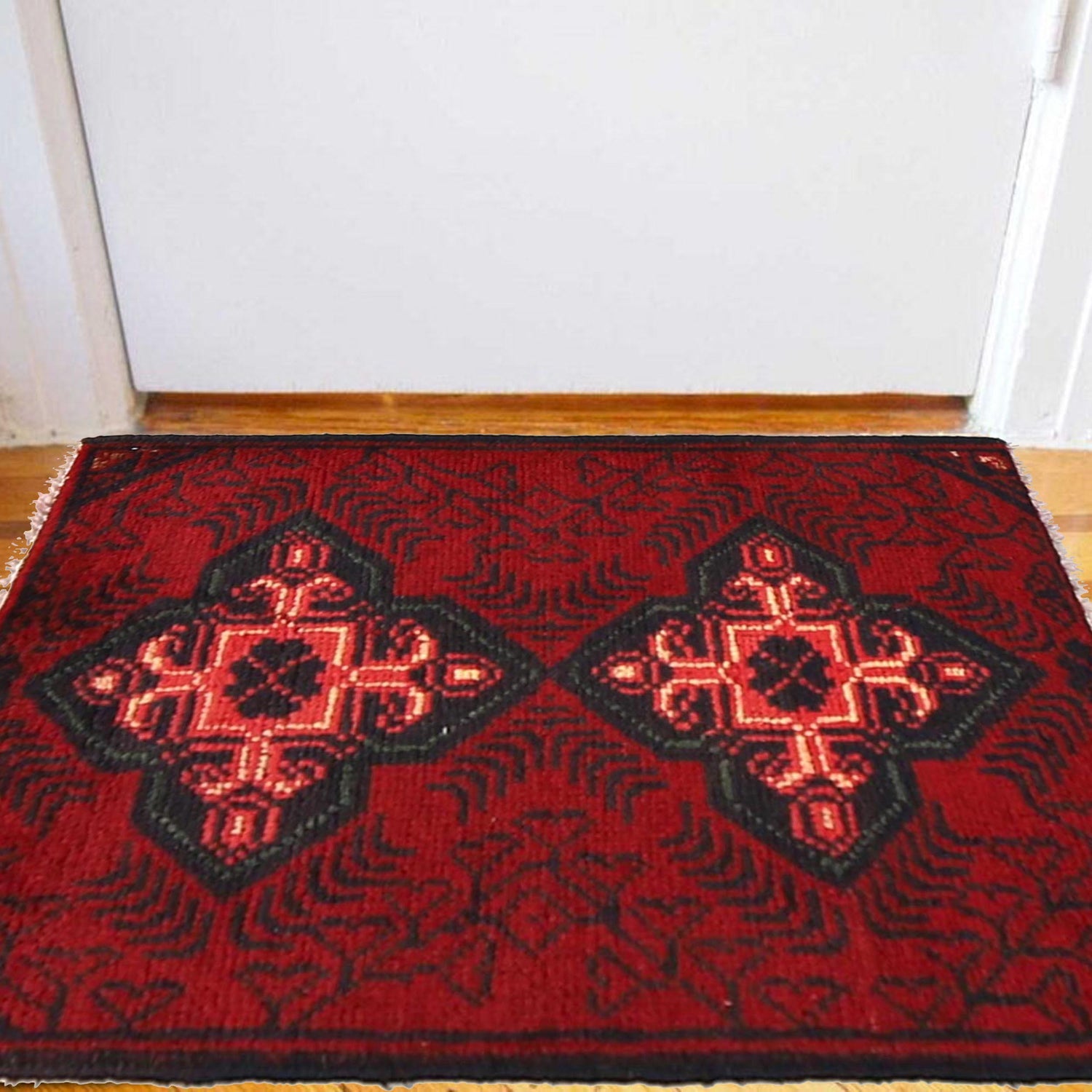Clover-Leaf Ruby Foyer Mat