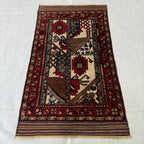 Handmade Gul Barjasta Afghan Wool Rug