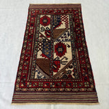Handmade Gul Barjasta Afghan Wool Rug