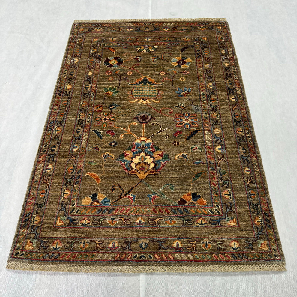 Antique Chobi All-Over Floral Medallion Mat