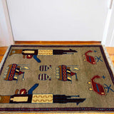 Terracotta Silhouette Accent War Rug