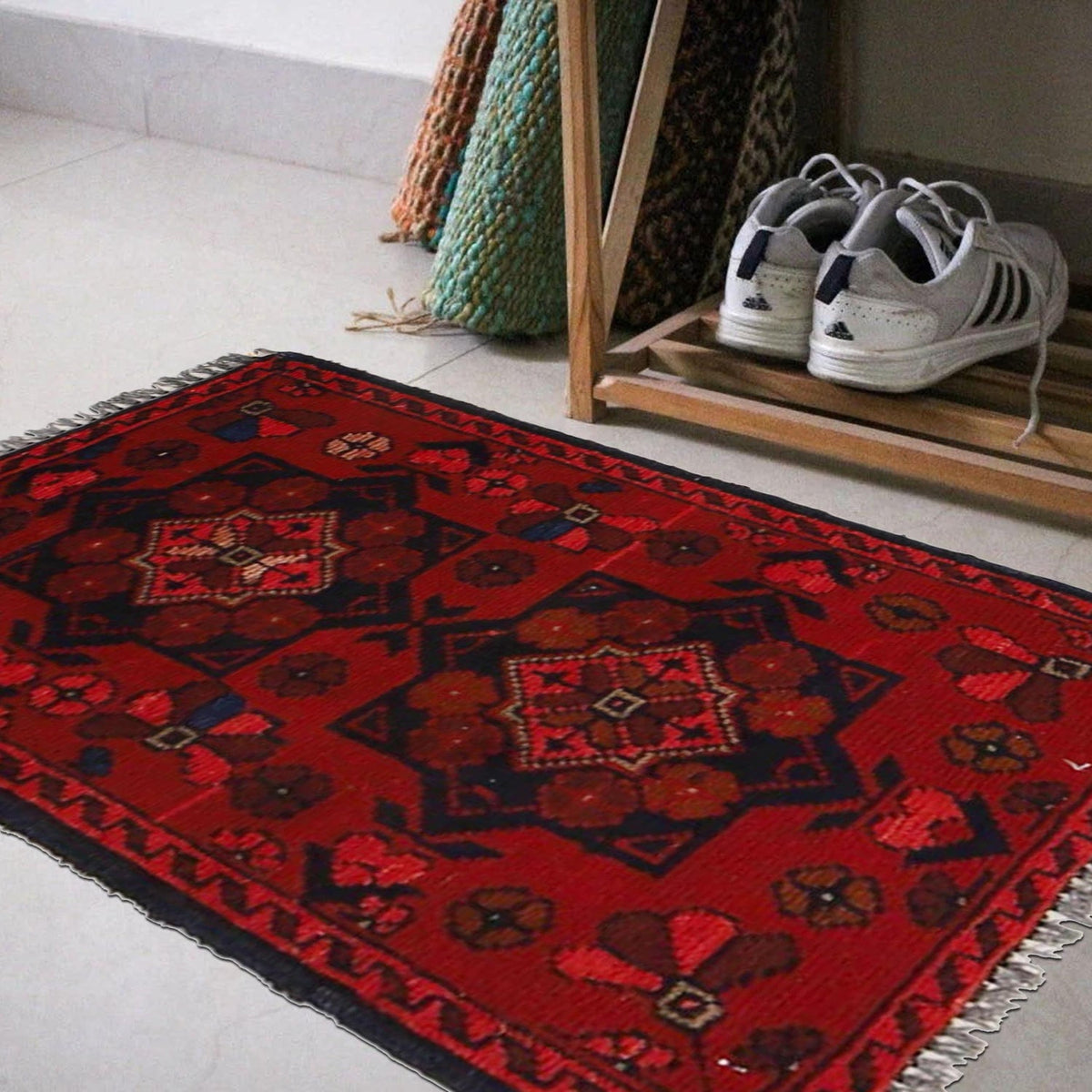Coral Scatter Floral Mat