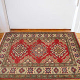 Tri-Diamond Olive-Bordered Tapestry