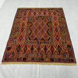 Belgic Vintage Red All-Over Patterned Medallion Mat
