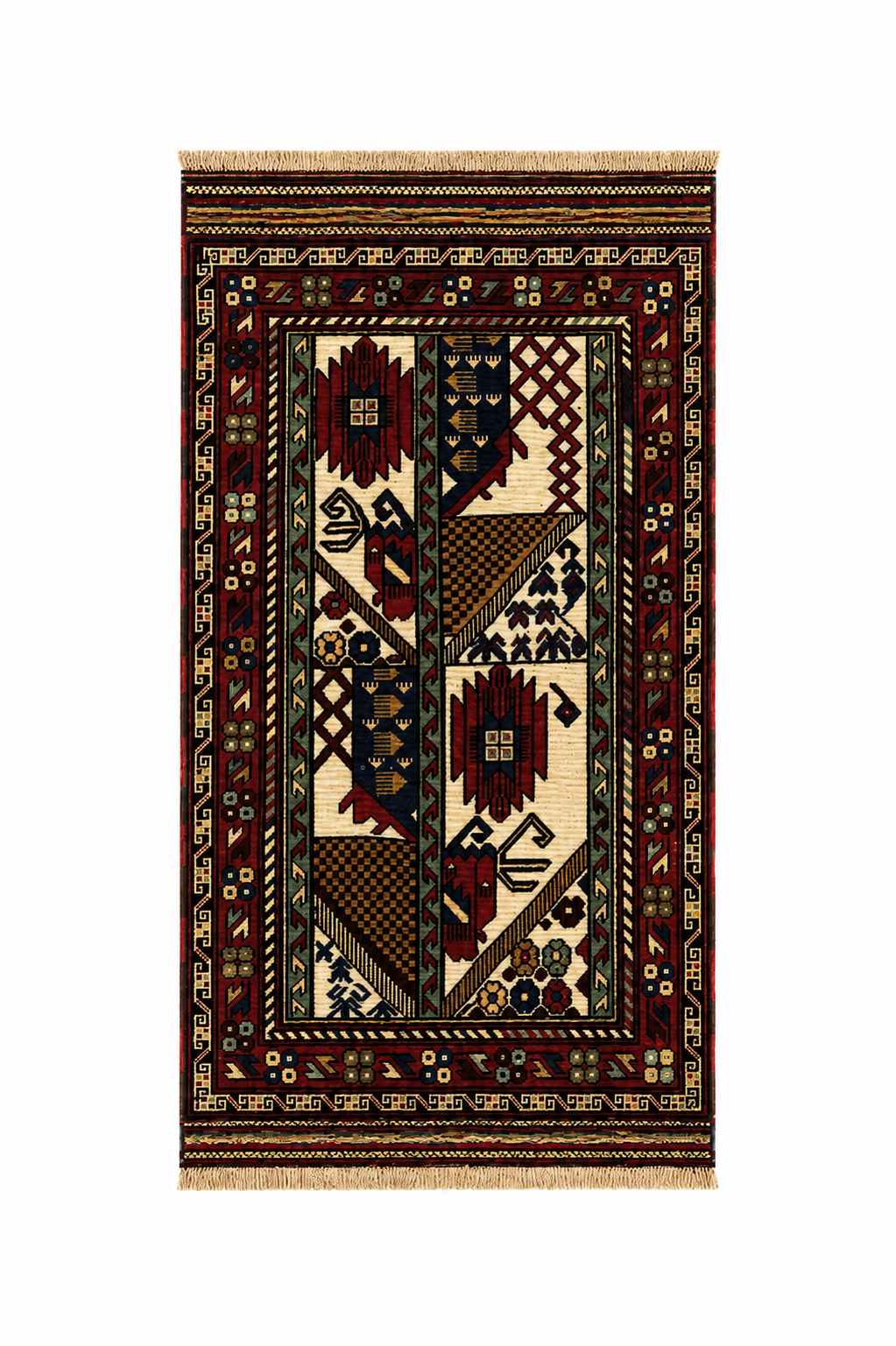 Afghan Gul Barjasta Area Rug