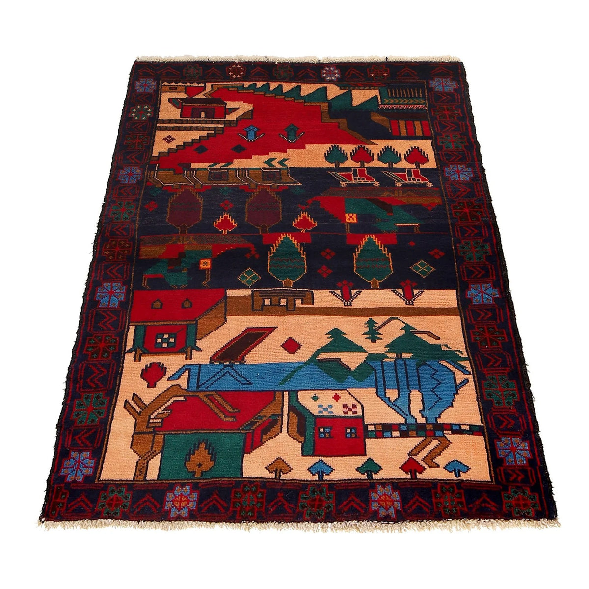 Handmade Tribal Design Rug