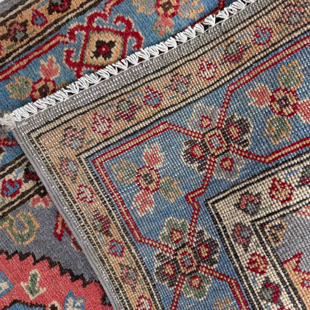 Kazak Geometric Medallion Runner Rug